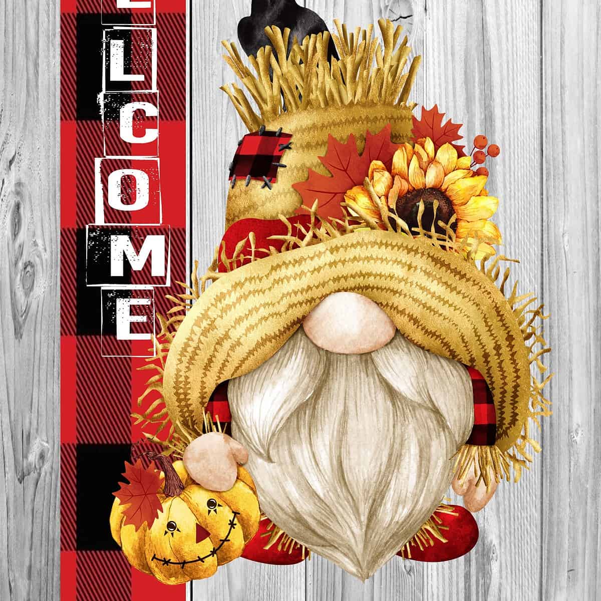 Welcome Gnome Garden Flag image 0