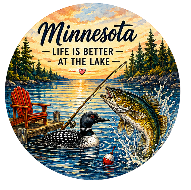 Car Coaster Minnesota Life is Better at the Lake