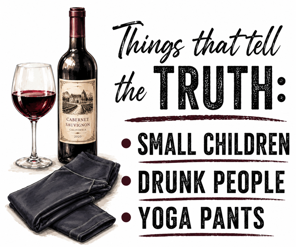 Things that Tell the Truth | Funny Kitchen Towel | Sassy Gift