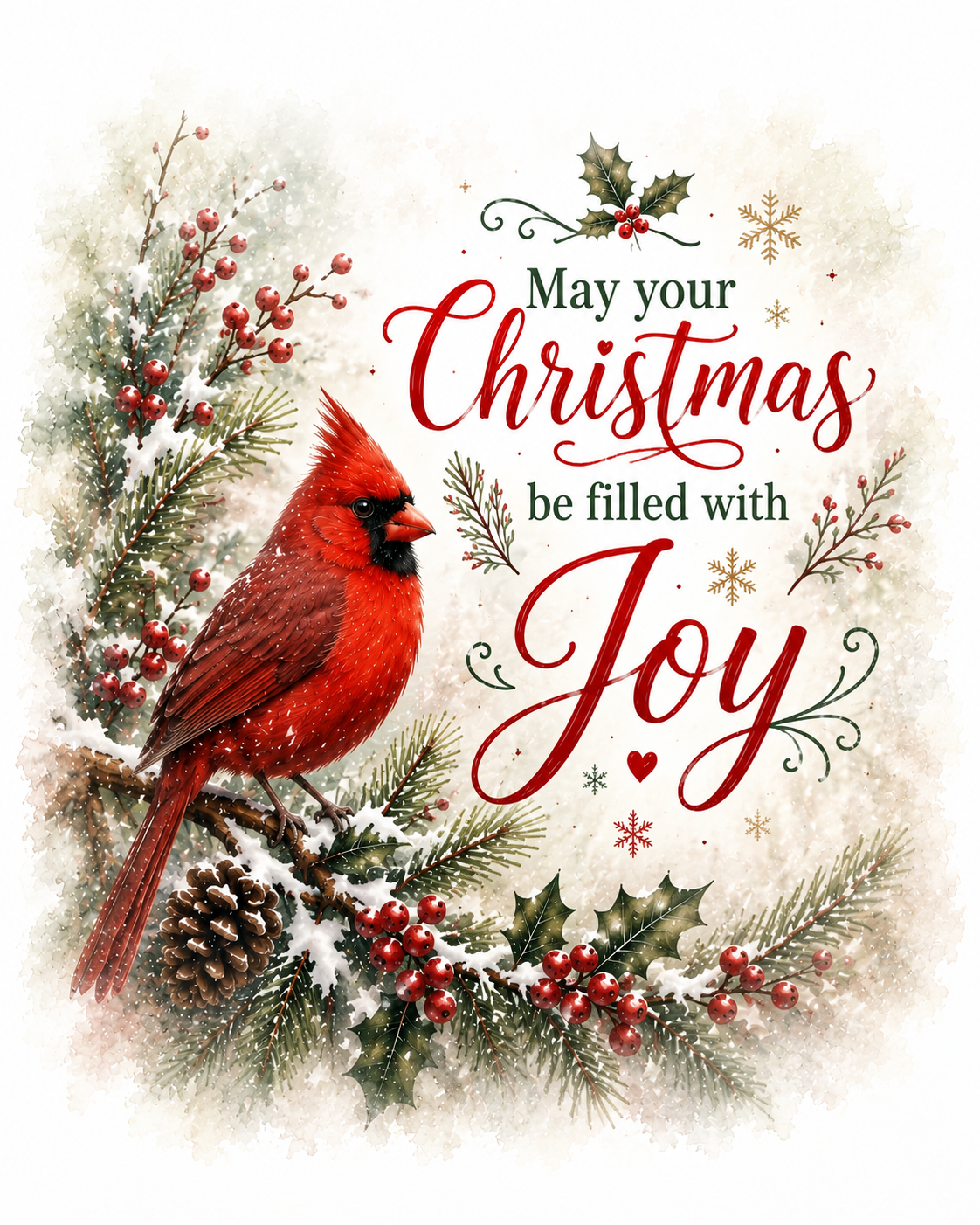 May your Christmas be filled with Joy - Christmas Kitchen Towel