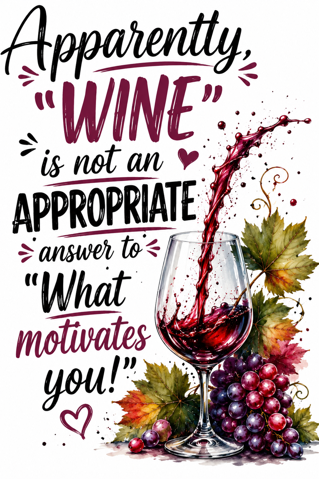 Apparently Wine is not Funny Wine Kitchen Towel | Wine Lover Gift (Copy)