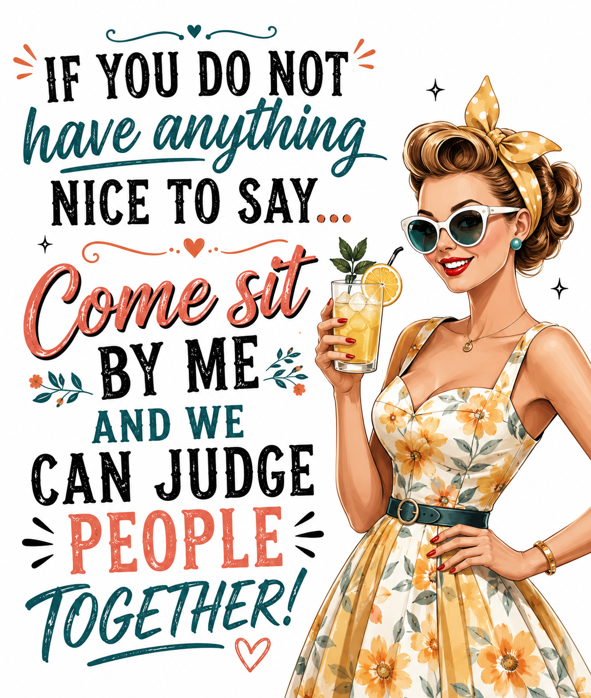 If you don't have anything nice to say … Kitchen Towel - Waffle Weave Kitchen Towel | Sassy