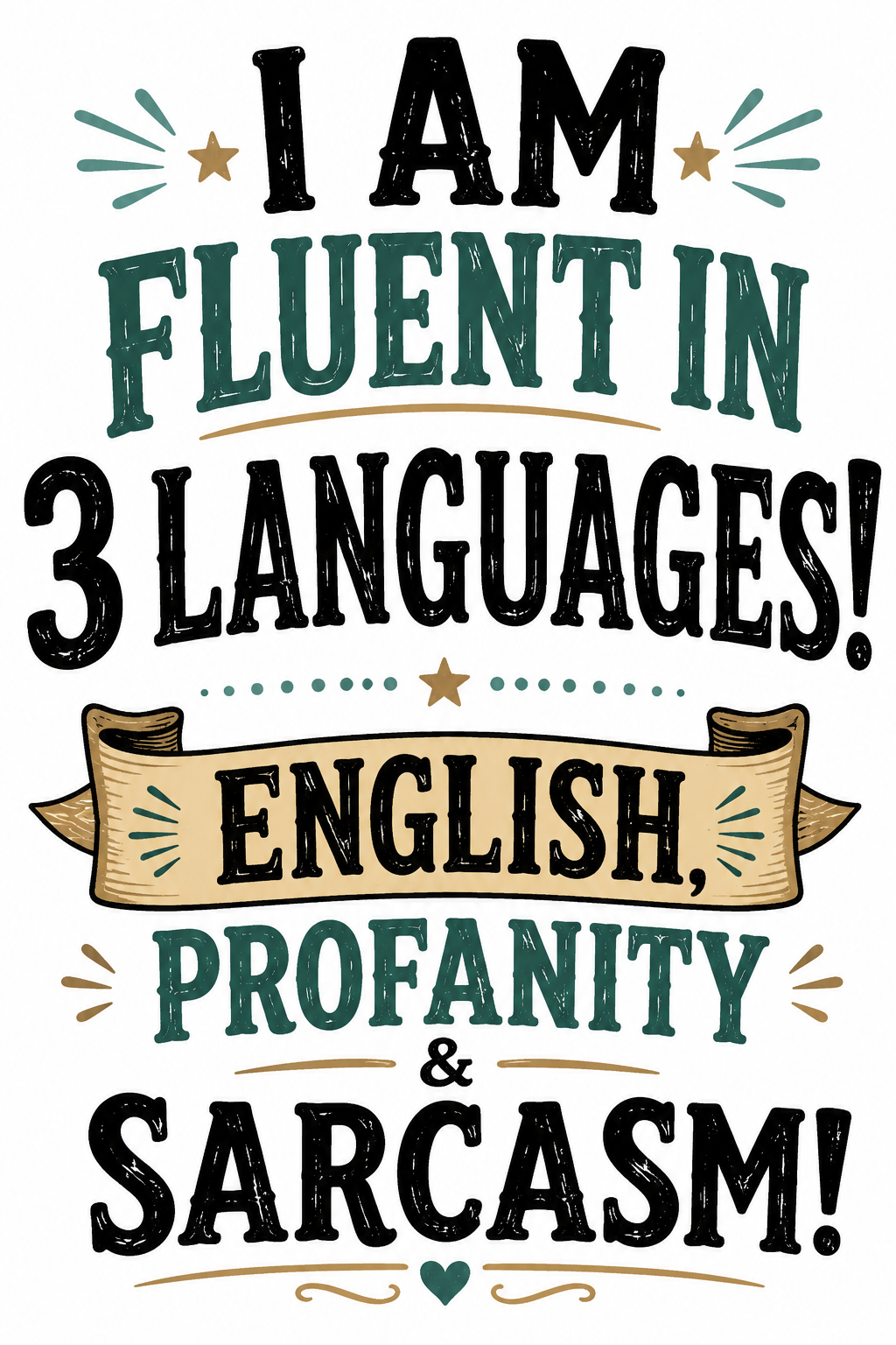 I Am Fluent in 3 Languages | Funny Kitchen Towel