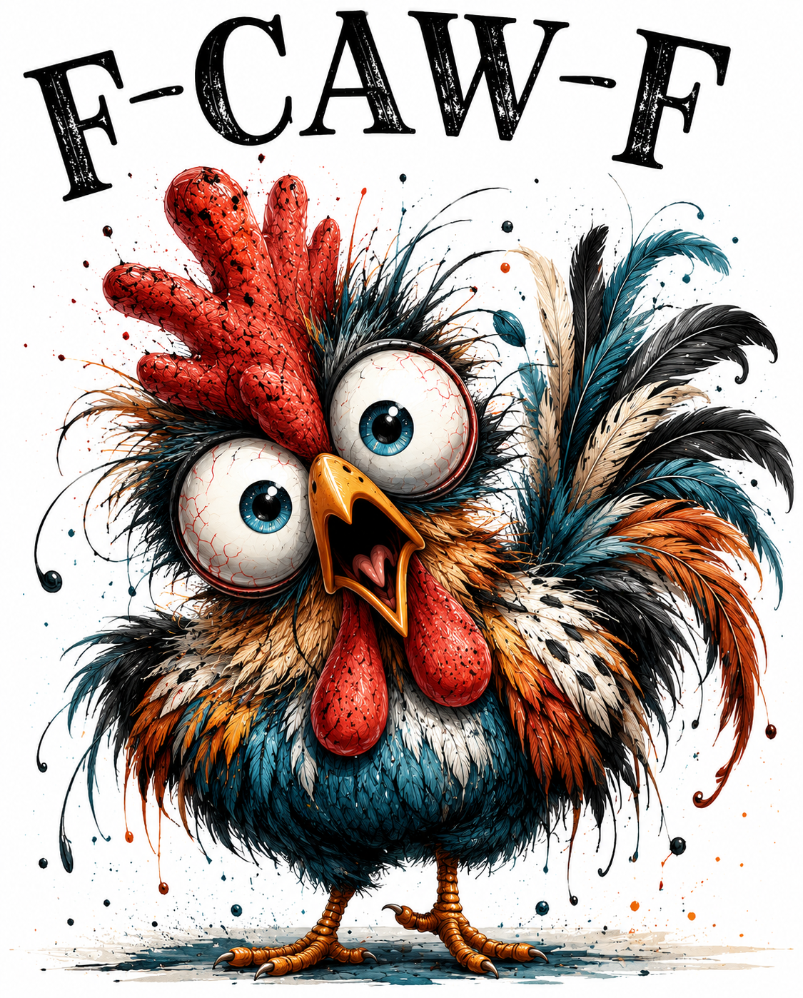 F-CAW-F Crazy Chicken Kitchen Towel