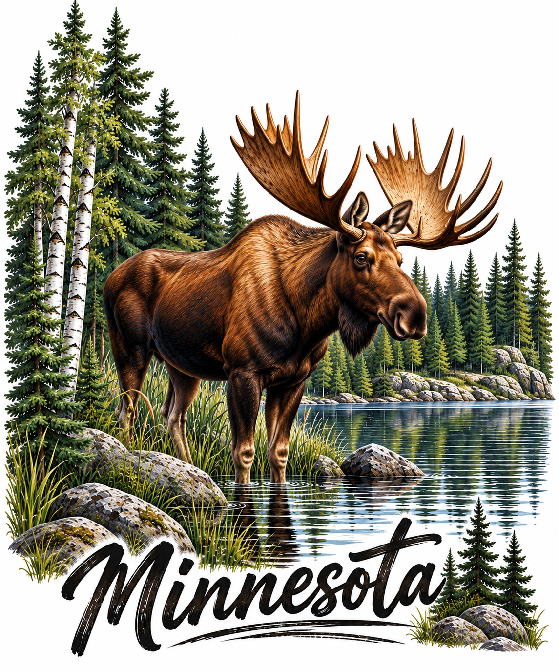 Moose Minnesota Kitchen Towel | Minnesota Gift
