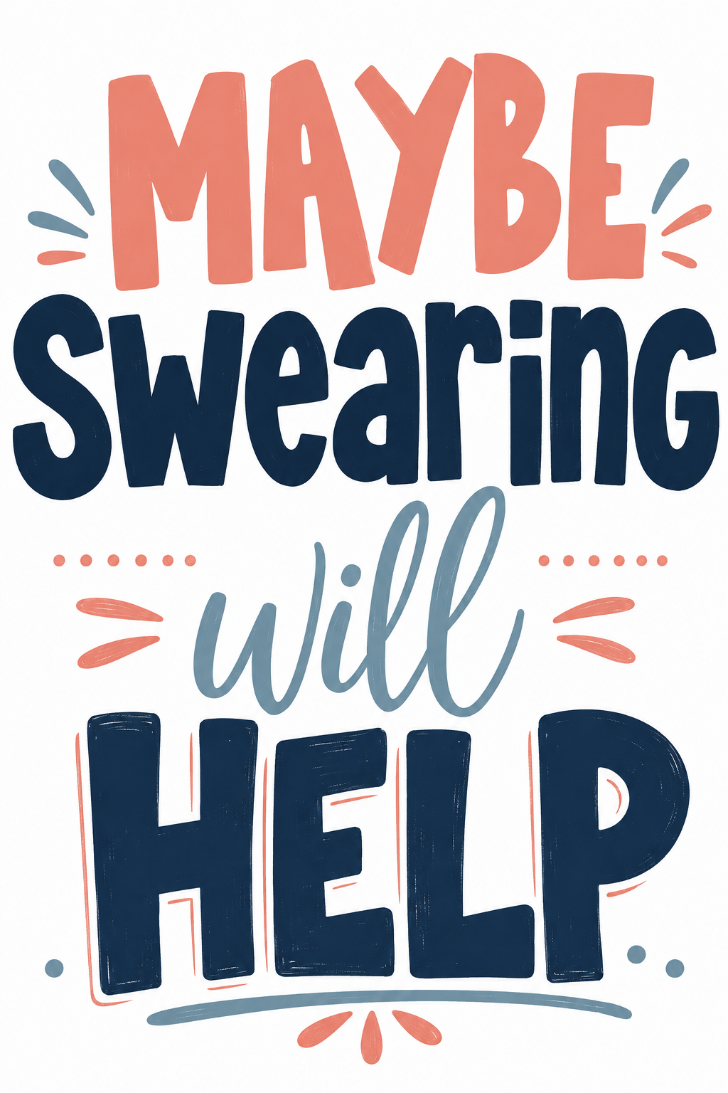Maybe Swearing Will Help | Funny Kitchen Towel | Sweary Gift