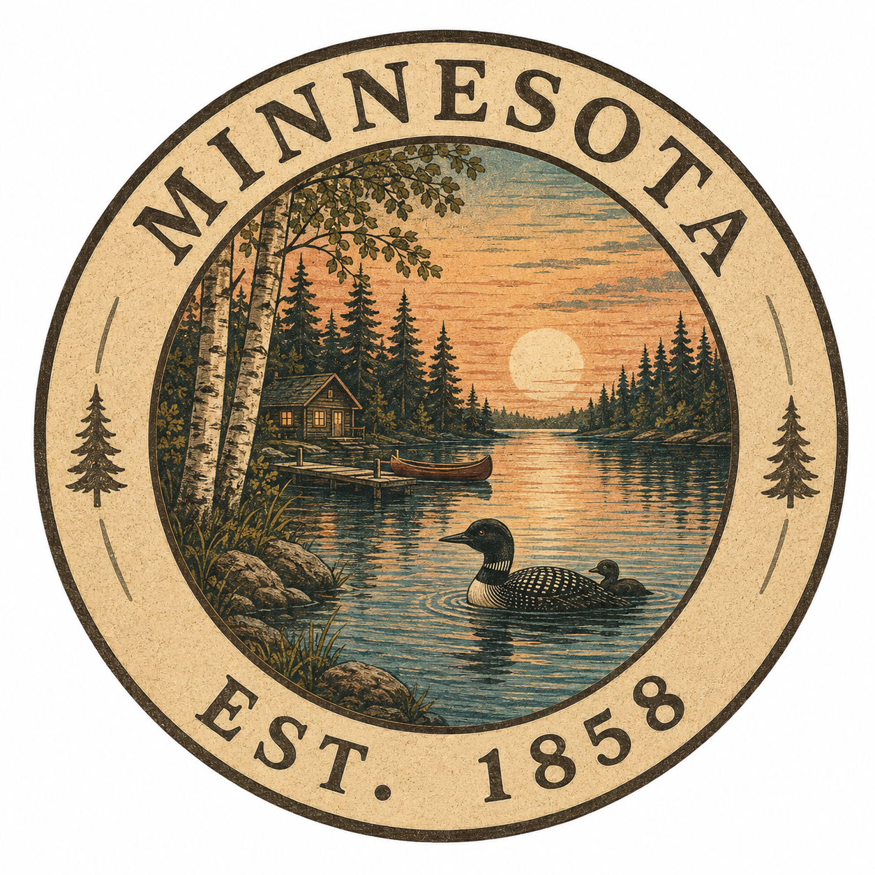 Minnesota Badge Kitchen Towel | Minnesota Gift