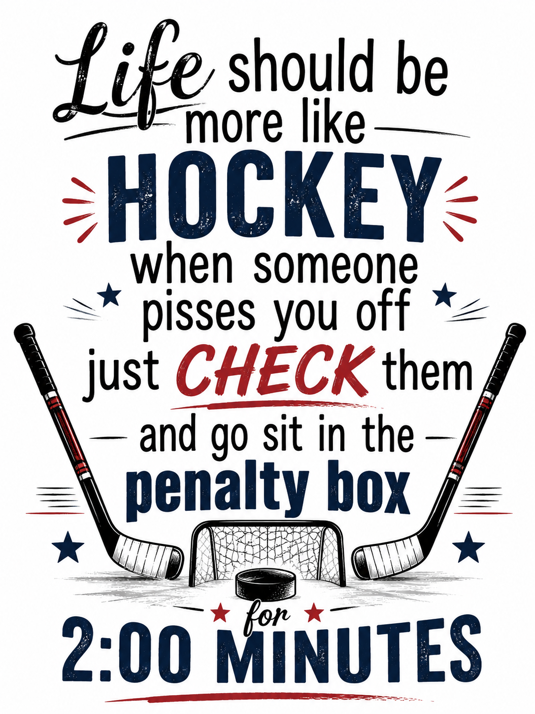 Life Should Be More Like Hockey... Kitchen Towel | Sassy Hockey Fan Gift
