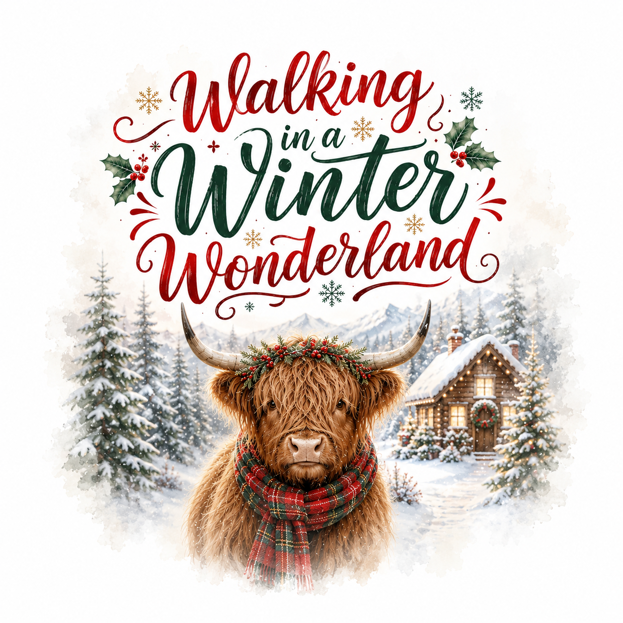 Walking in a Winter Wonderland - Christmas Kitchen Towel | Farmhouse Holiday Gift | SassySotaGirl