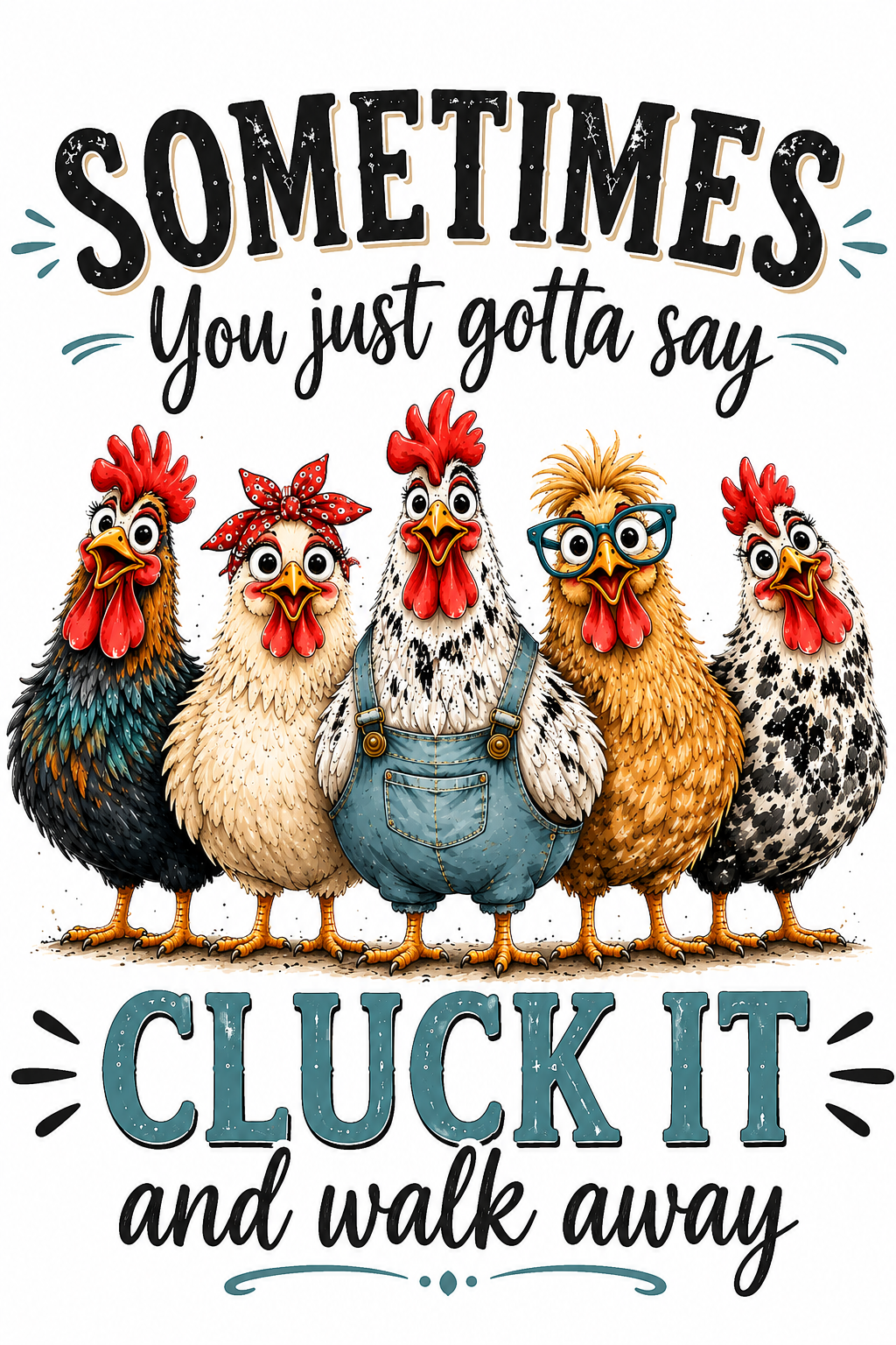 Sometimes You Just Gotta Say Cluck It and Walk Away | Funny Chicken Kitchen Towel | Farmhouse Gift