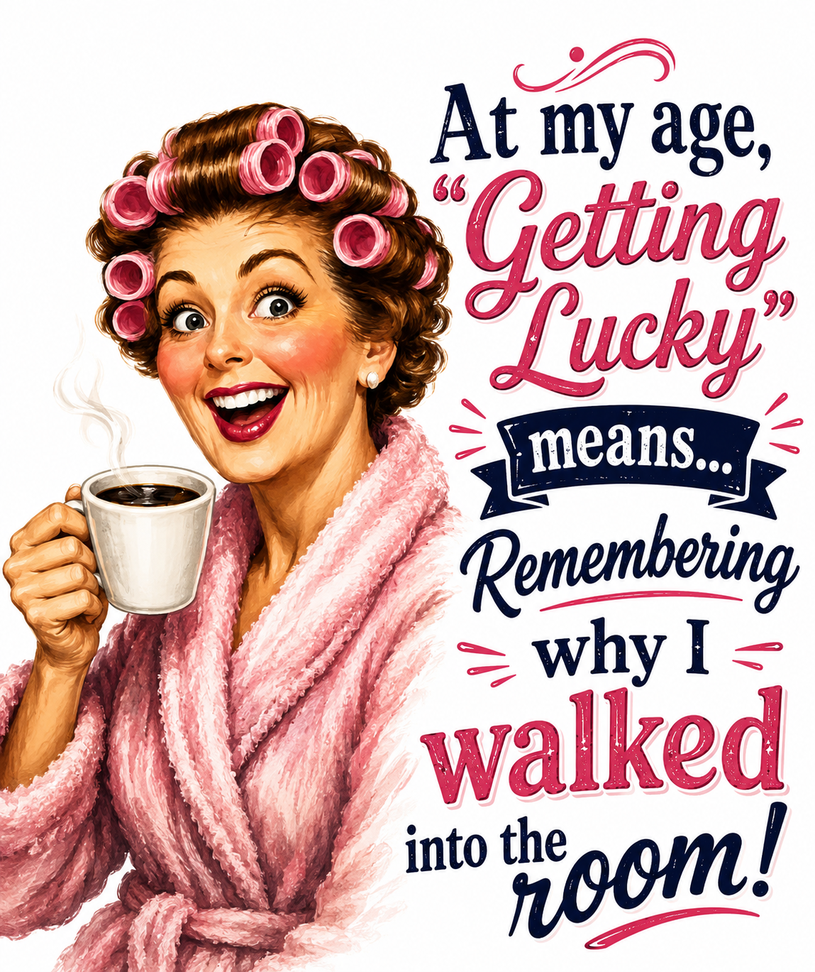 Getting Lucky at My Age | Funny Age Kitchen Towel