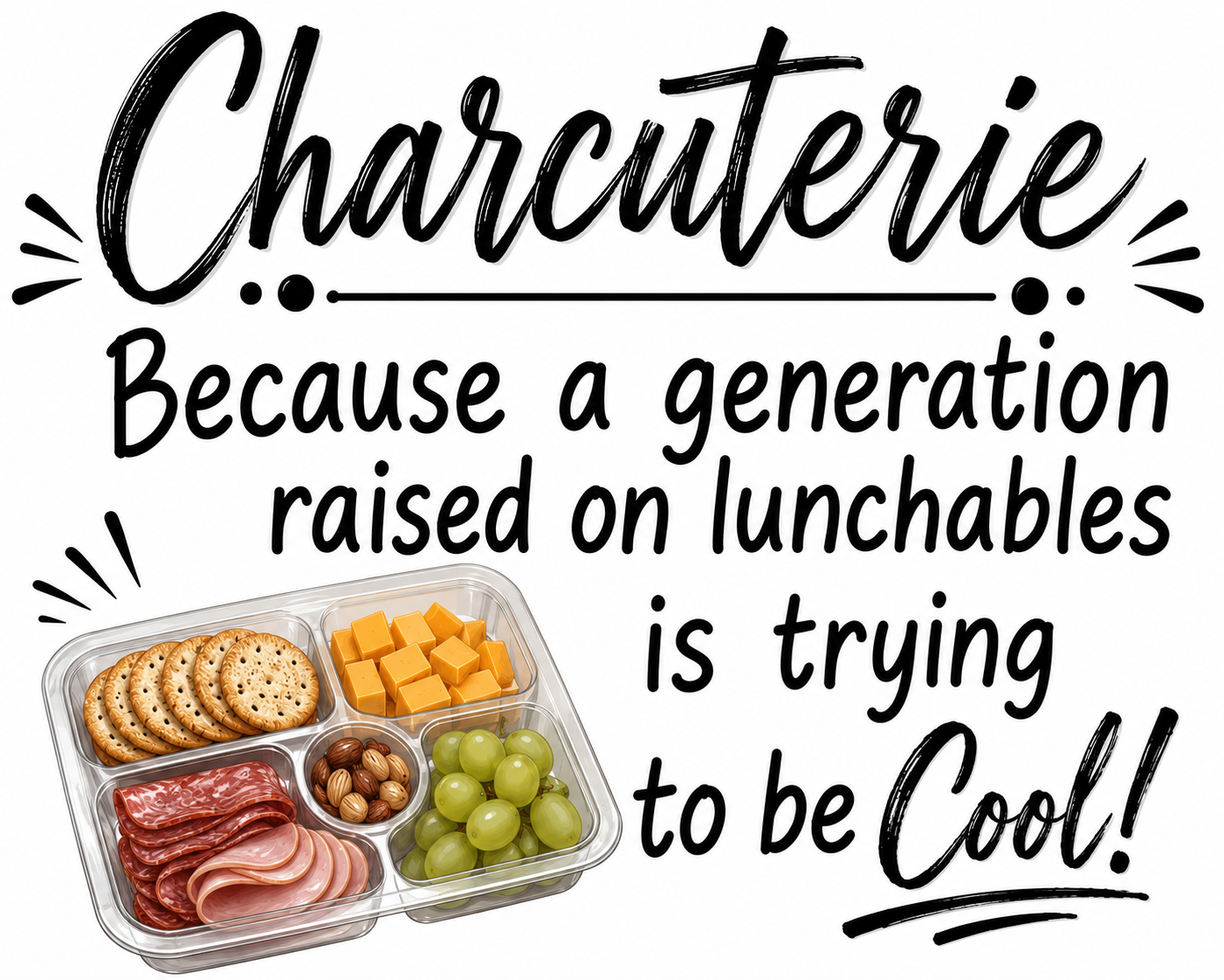 Charcuterie Because a Generation Kitchen Towel - Waffle Weave Kitchen Towel
