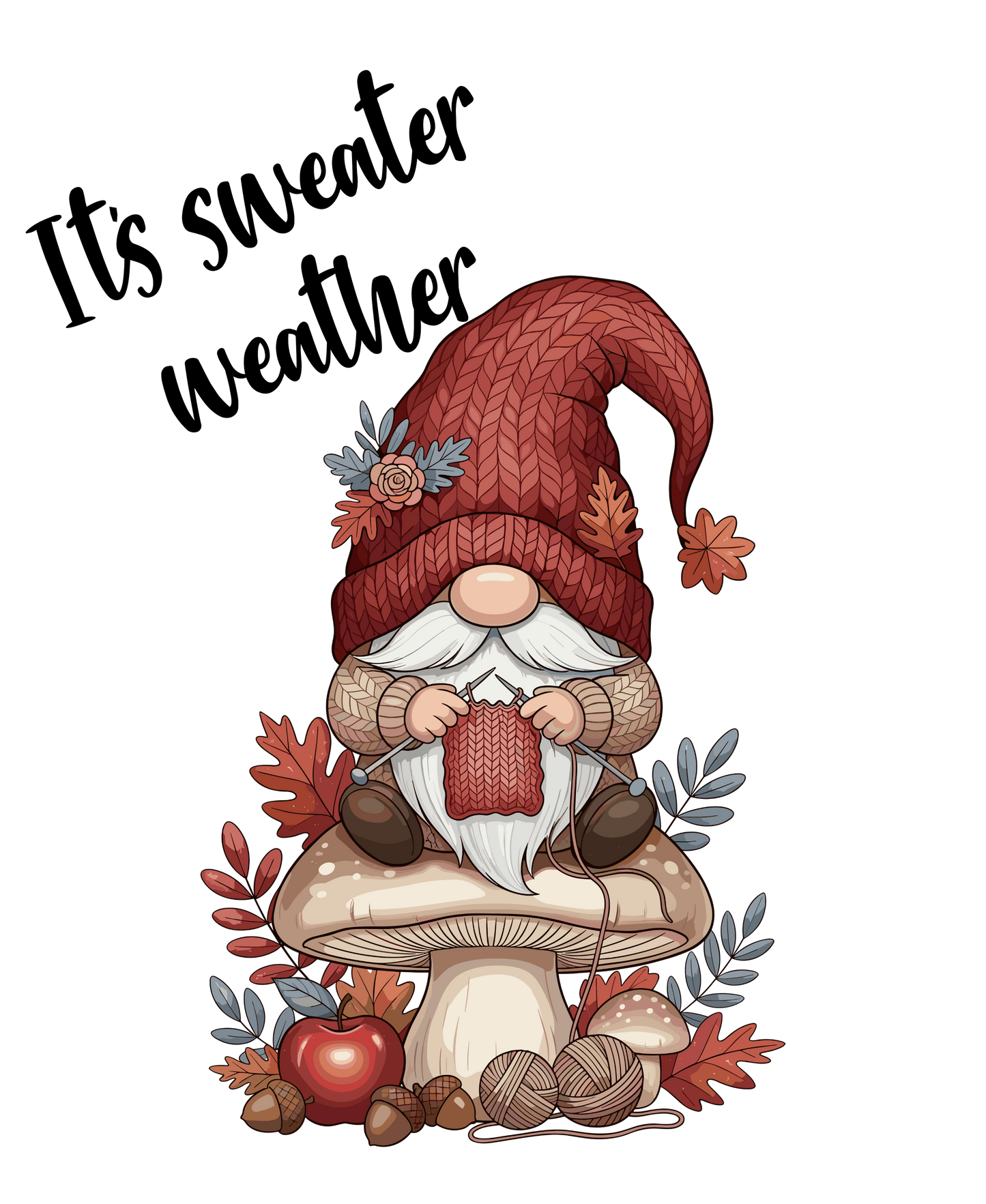 Gnome Sweater Weather Kitchen Towel | Fall Gnome Decor