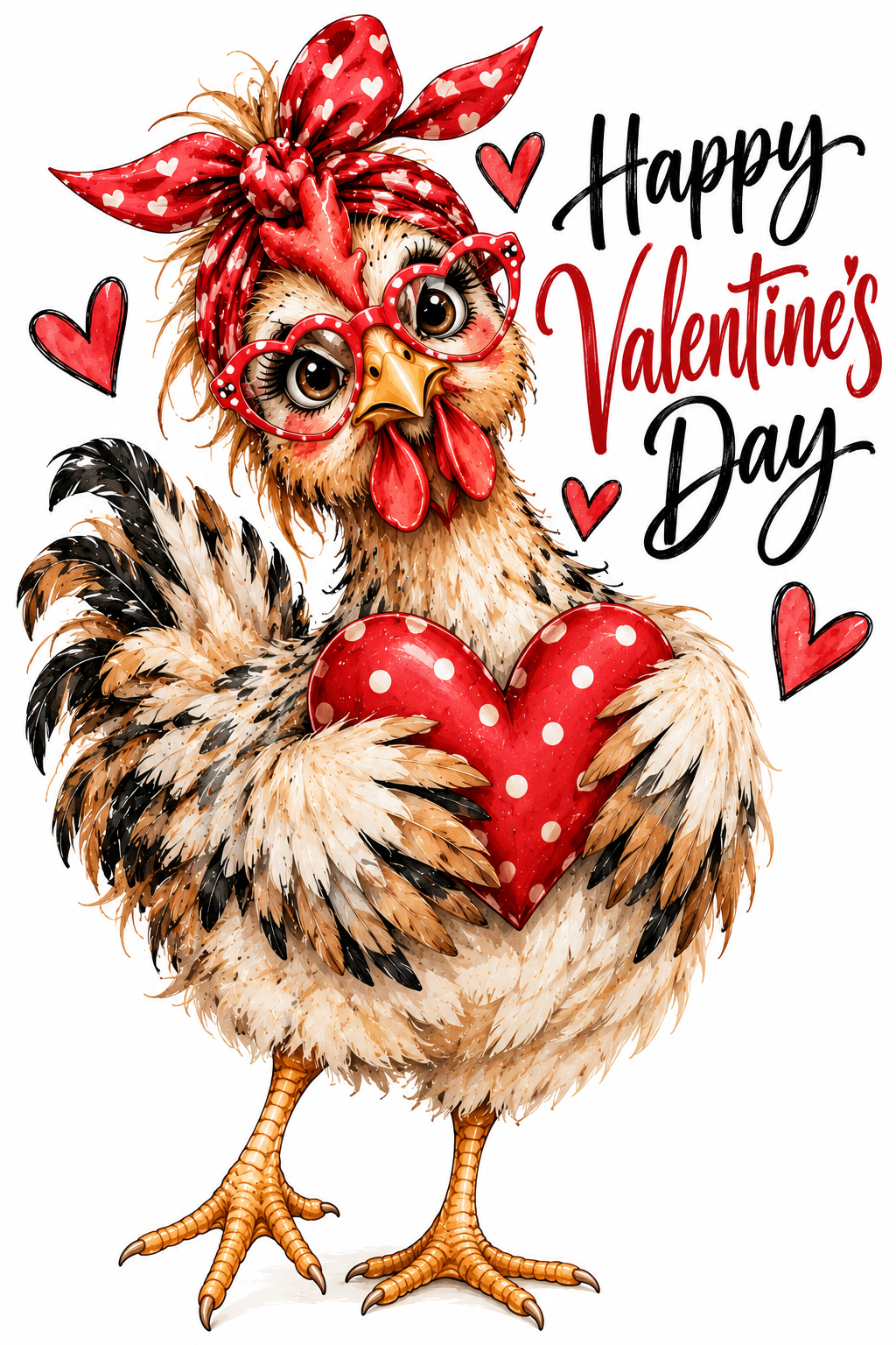 Valentine’s Day Chicken Kitchen Towel | Chicken Lover