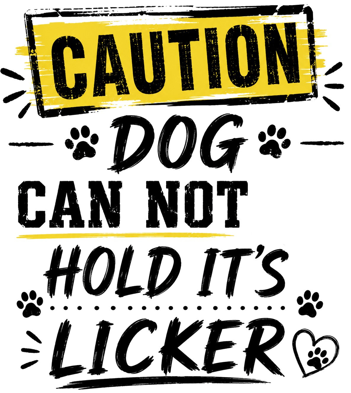 "Caution Dog Cannot Hold Its Licker" Funny Dog Kitchen Towel | Dog Lover Gift