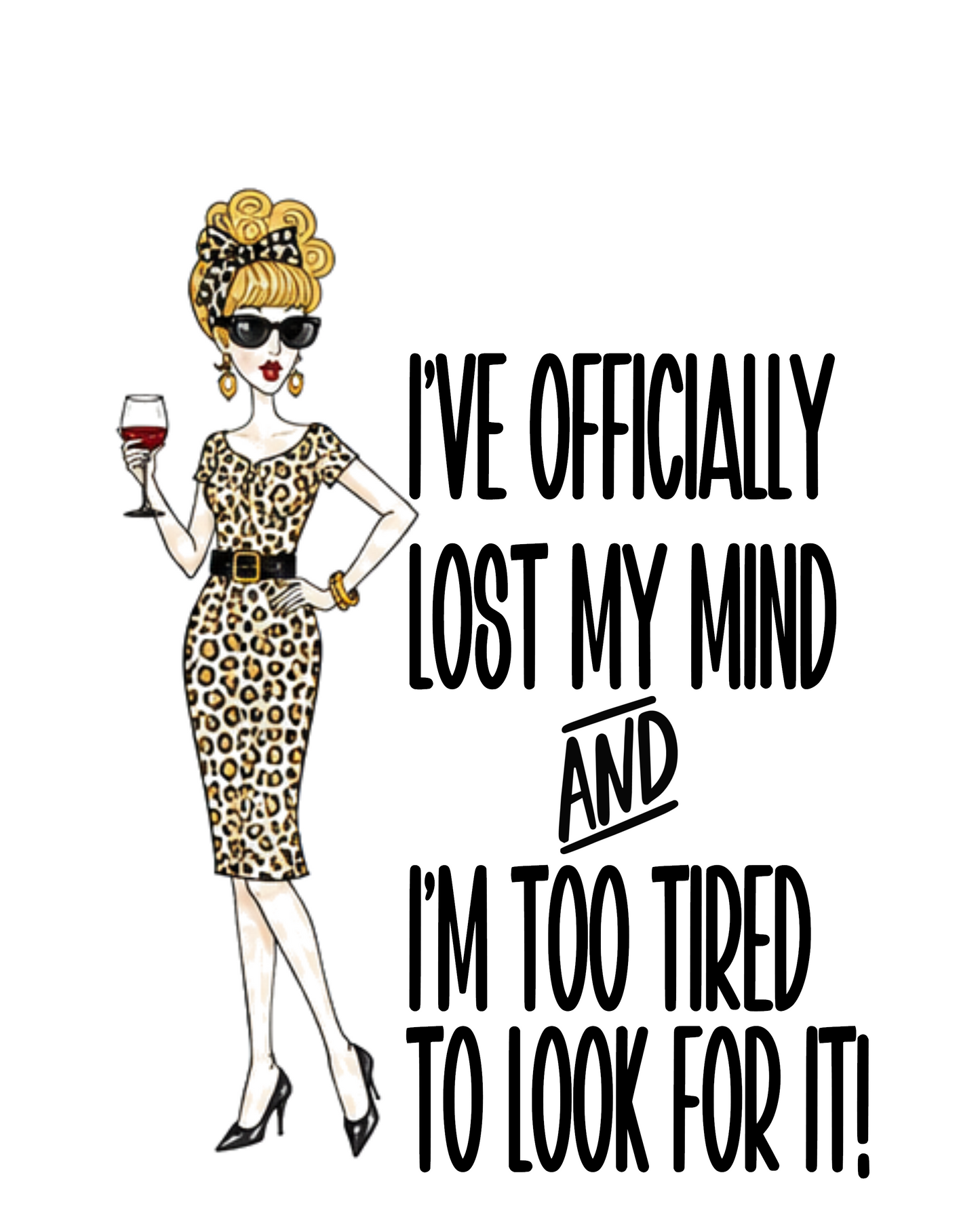 I've officially Lost My Mind Funny Age Waffle Weave - Waffle Weave Kitchen Towel