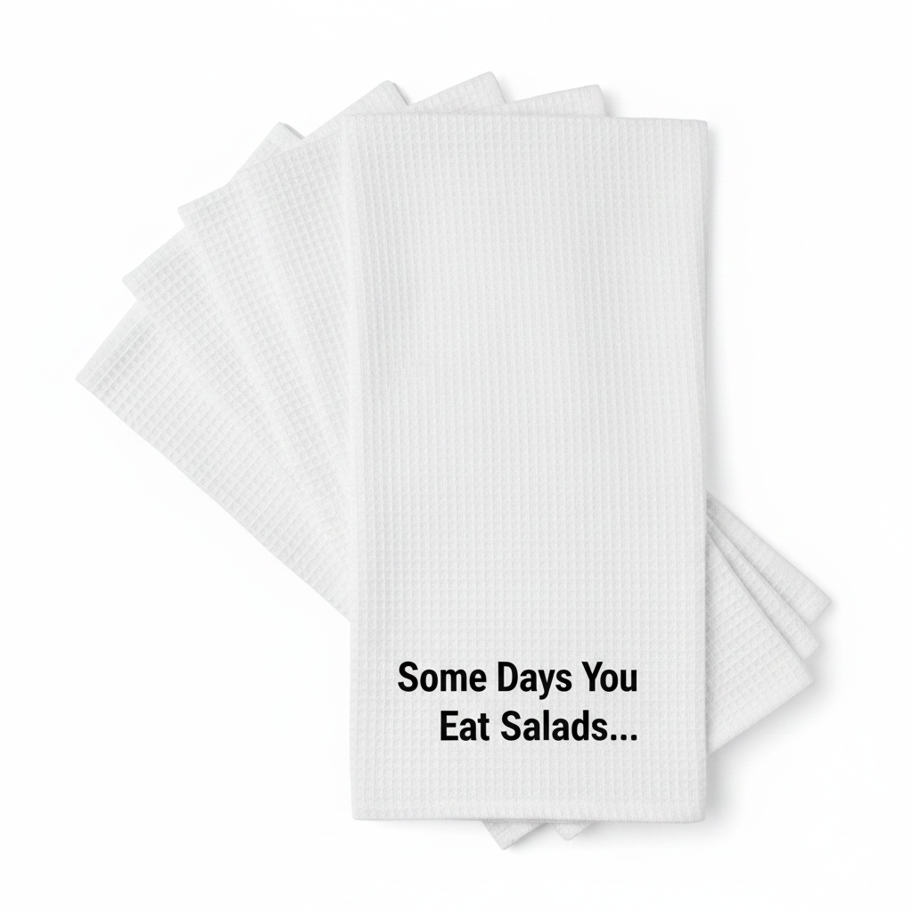 Towel Stack with Saying
