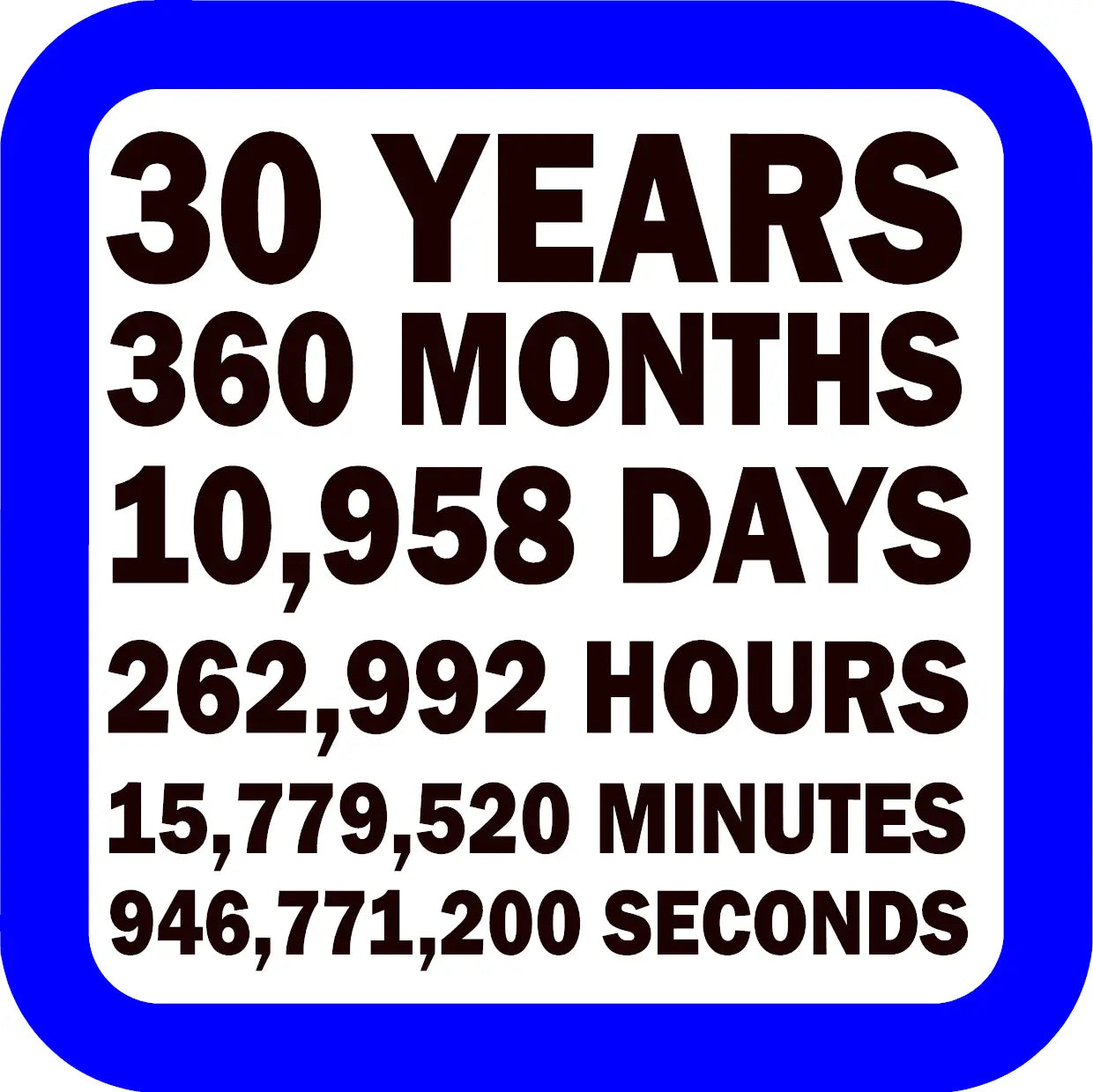 Celebrating 30 years Coaster image 0