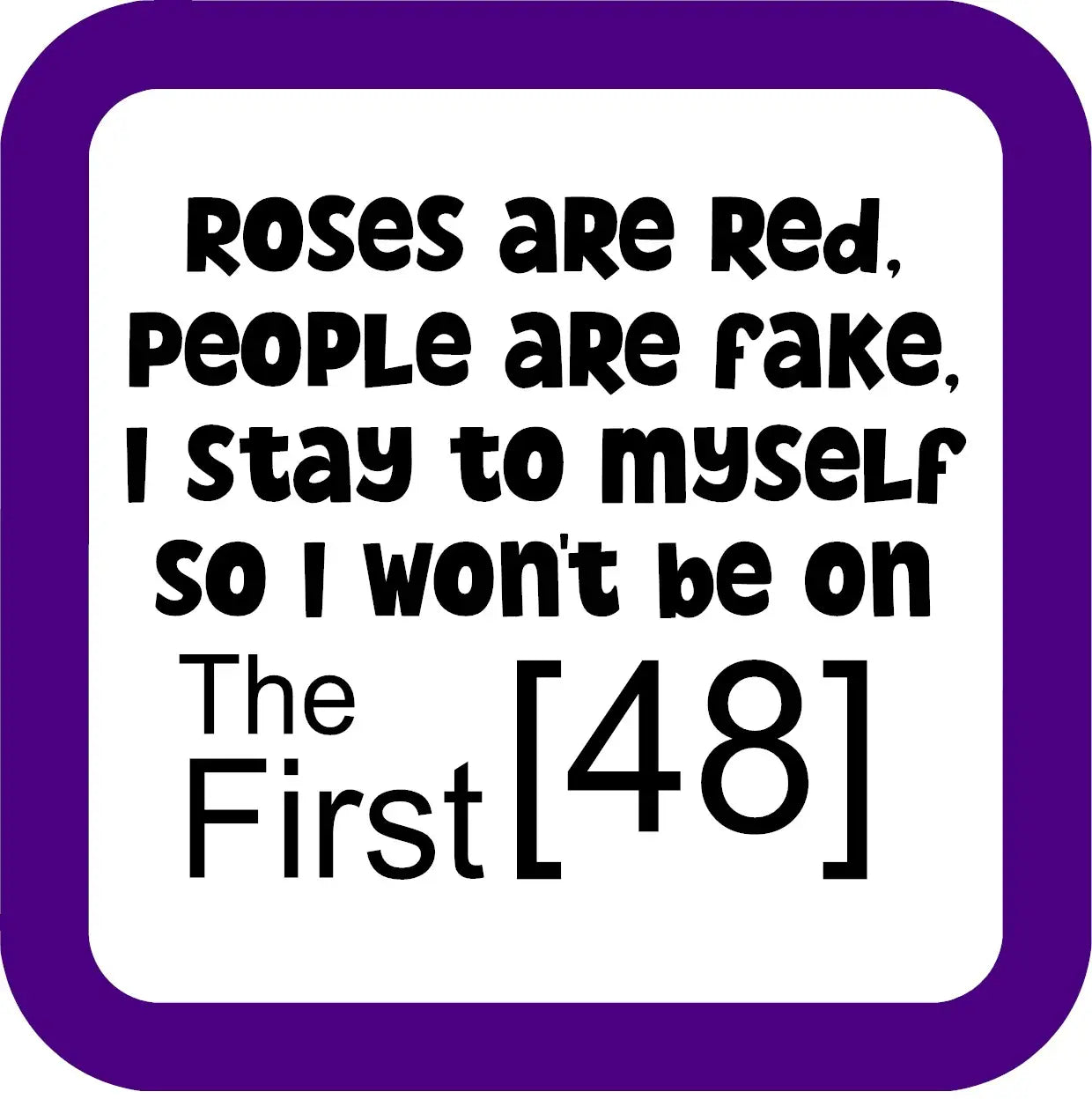 Roses Are Red Funny Coaster image 0