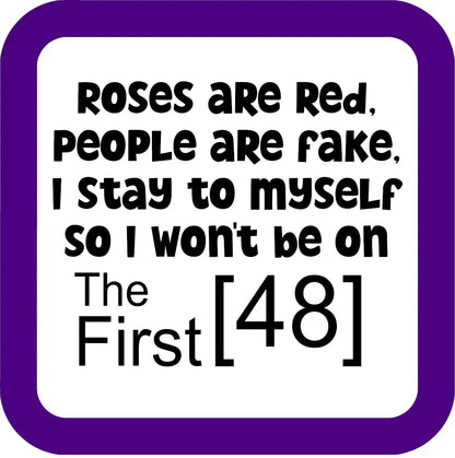 Roses Are Red Funny Coaster image 0