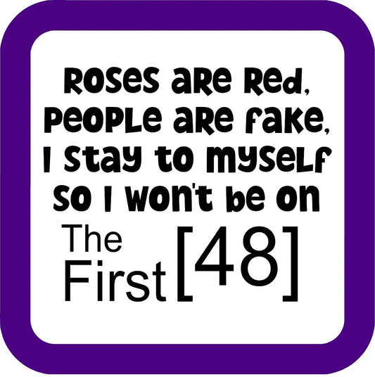 Roses Are Red Funny Coaster image 0