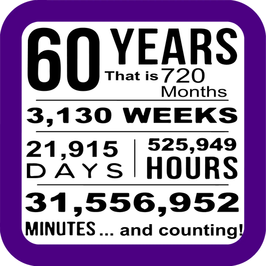 Celebrating 60 years Coaster image 0