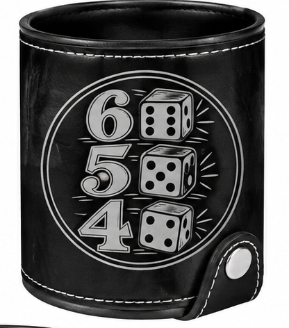 6 5 4 Leatherette Dice Cup