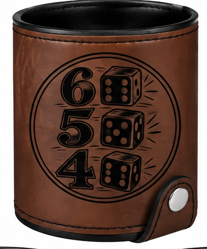 6 5 4 Leatherette Dice Cup