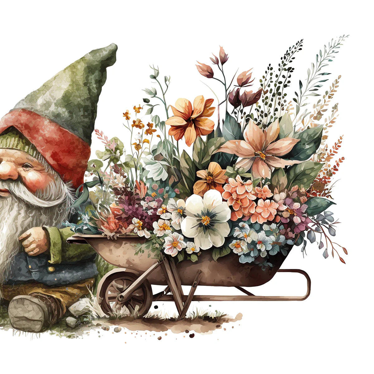 Gnome with Flowers image 0
