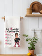 The 7 Wonders.. Funny Kitchen Towel | Friend Age Gift