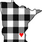MN Plaid Love Kitchen Towel image 0