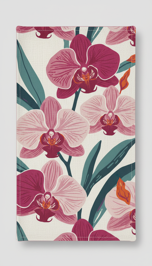 Sassy kitchen towel—orchid blush edition
