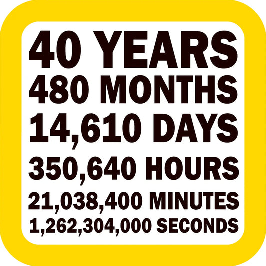 Celebrating 40 years Coaster image 0