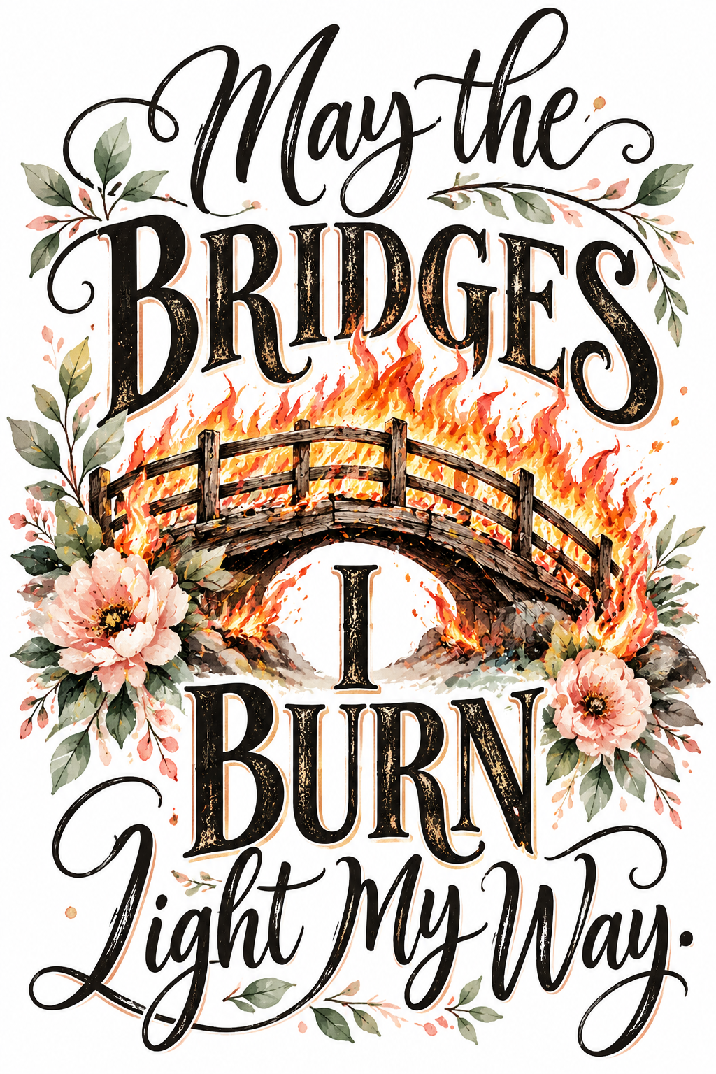 May the Bridges I Burn Kitchen Towel | Sarcastic Gift