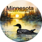 Car Coaster Minnesota Loon Sunset
