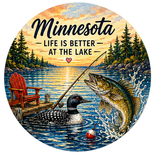 Car Coaster Minnesota Life is Better at the Lake