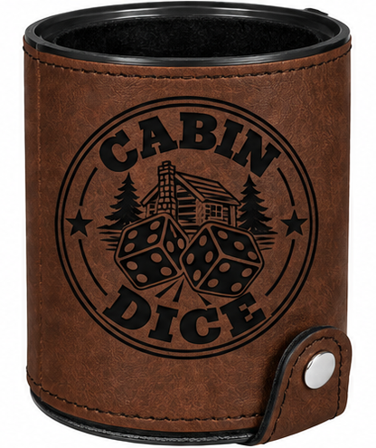 Cabin Dice Leatherette Dice Cup