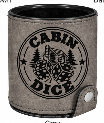 Cabin Dice Leatherette Dice Cup