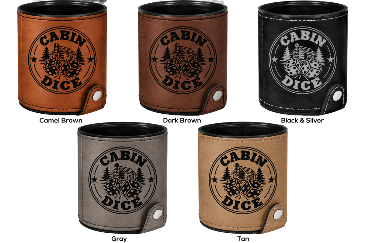 Cabin Dice Leatherette Dice Cup