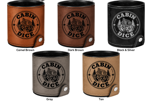 Cabin Dice Leatherette Dice Cup