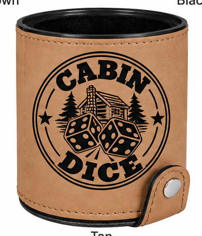 Cabin Dice Leatherette Dice Cup