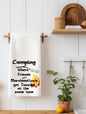 Camping where Friends Kitchen Towel