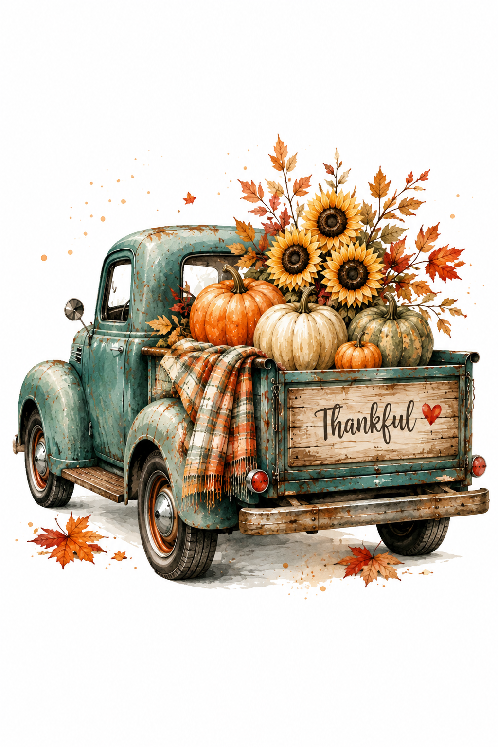 Thankful Truck Kitchen Towel | Fall Decor