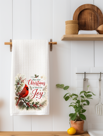 May your Christmas be filled with Joy - Christmas Kitchen Towel