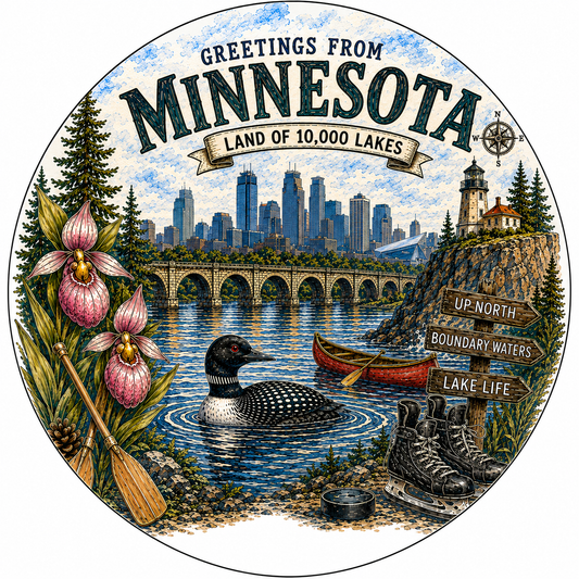 Car Coaster Minnesota Greetings From