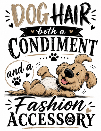 Dog Hair Both A Condiment | Dog Lover Gift | Waffle Weave Kitchen Towel
