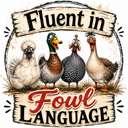 Fluent in Fowl Language Funny Chicken Kitchen Towel | Chicken Lover Gift