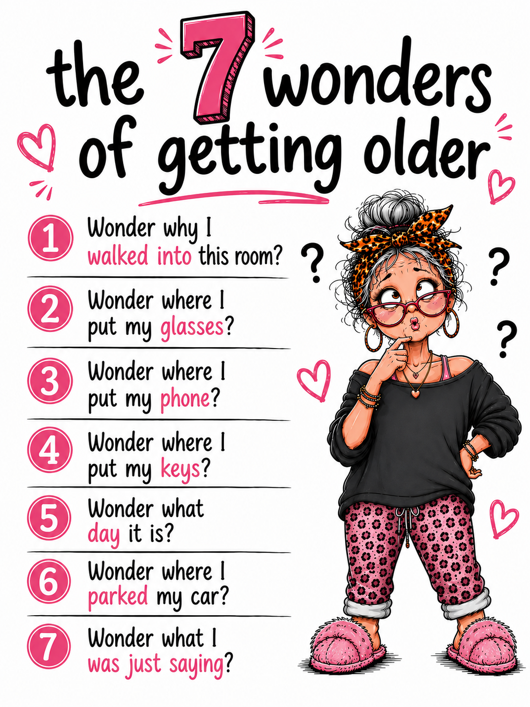 The 7 Wonders.. Funny Kitchen Towel | Friend Age Gift