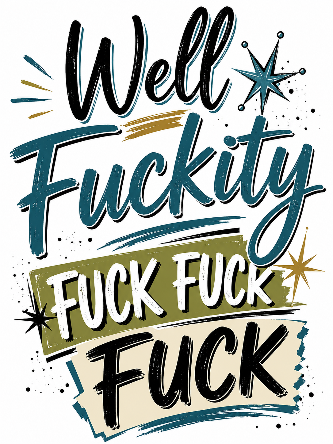 Well Fuckity Fuck Fuck Fuck Funny Sweary Kitchen Towel | Adult Humor Gift
