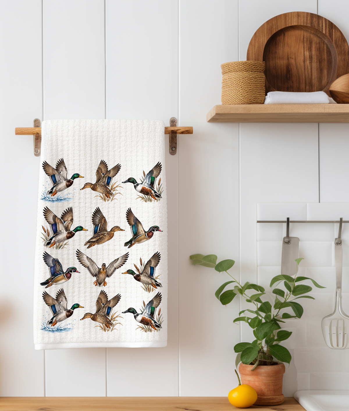 Flying Mallards Kitchen Towel | Cabin Gift